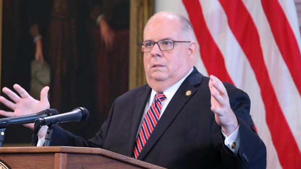 Larry Hogan: Der Gouverneur des Bundesstaats Maryland hat scharfe Kritik an Donald Trumps Krisenmanagement geübt. (Quelle: dpa/Brian Witte/AP)